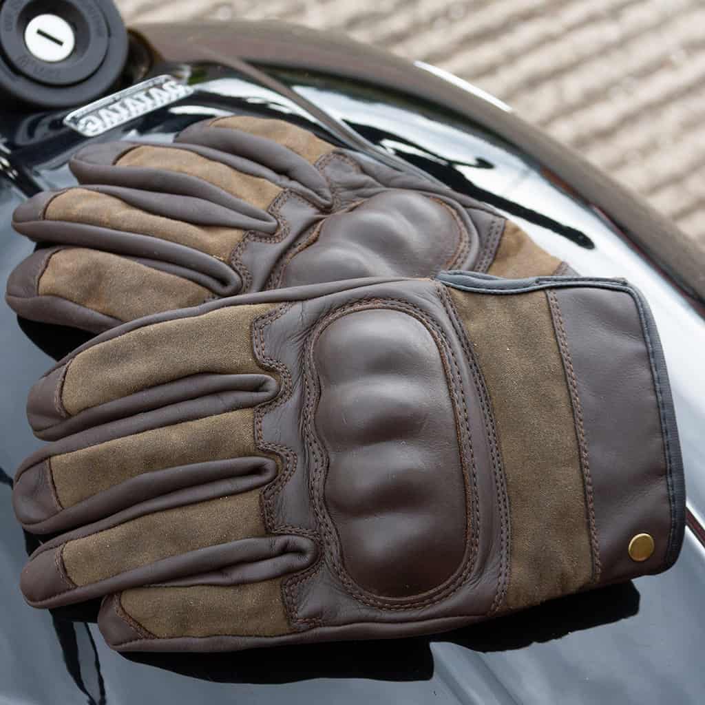 Merlin Glenn motorcycle gloves in olive