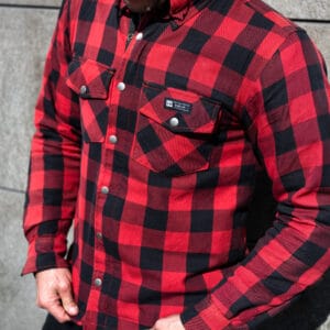 Merlin Axe Motorcycle Riding Shirt Red Flannel