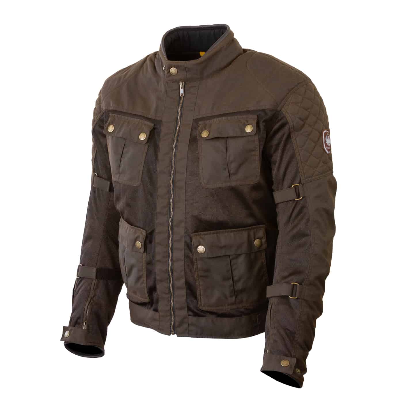 White background image of Merlin Chigwell Utility waxed cotton jacket in brown