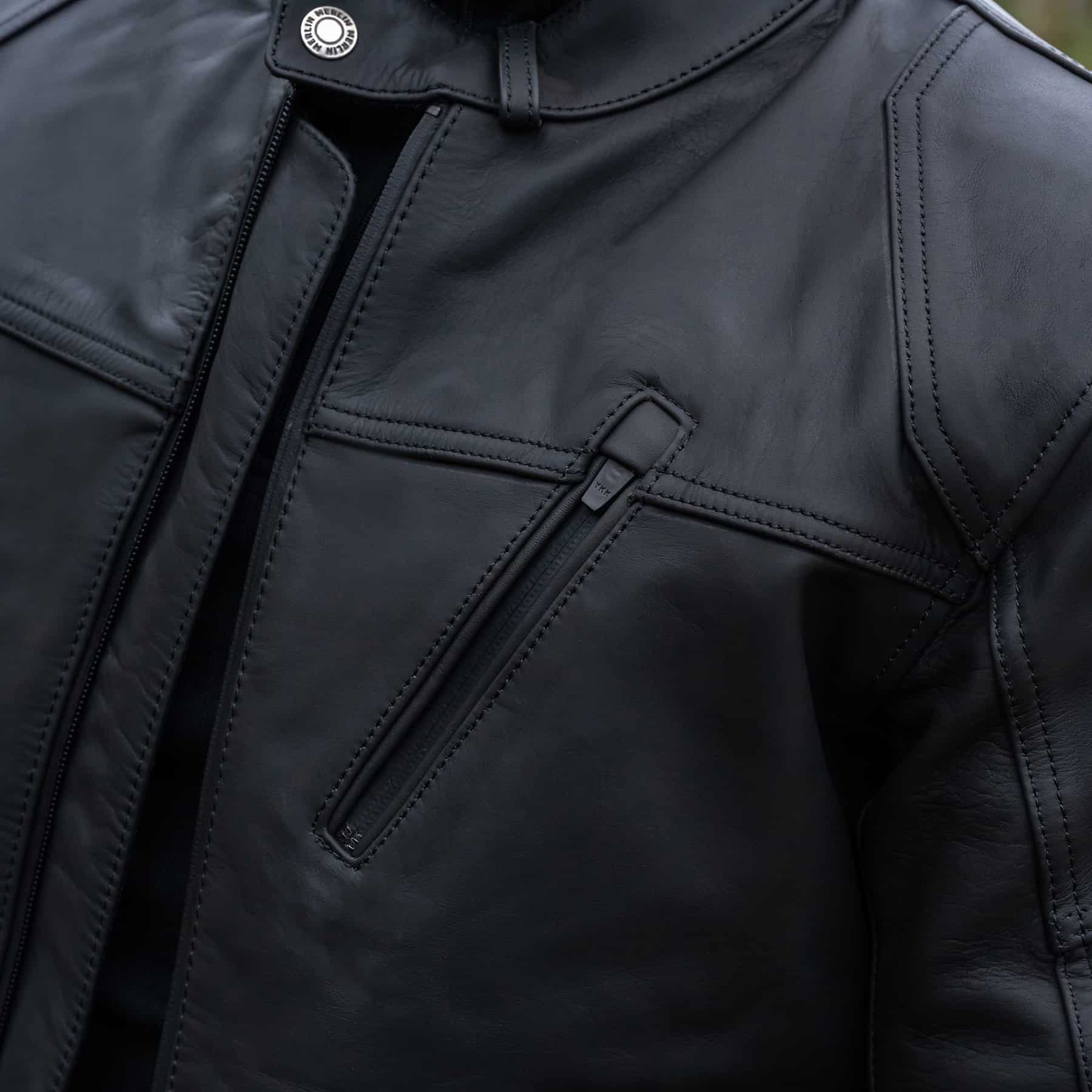 Merlin Gable leather jacket in black