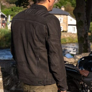Merlin Miller Black Motorcycle Jacket Back