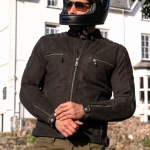 Merlin Miller Black Motorcycle Jacket Front