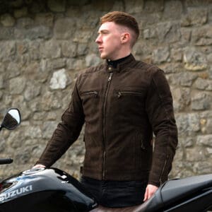 Merlin Miller Leather Motorcycle Jacket Brown