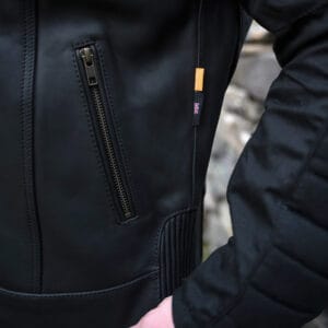 Merlin Ridge Leather Jacket Pocket Detail