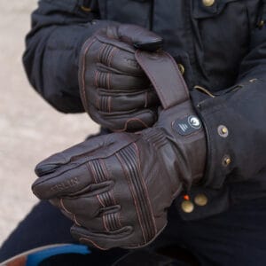 Minworth Heated Glove Dark Brown Wrist