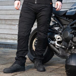 Route One Merlin Remy Motorcycle Jean Black Front