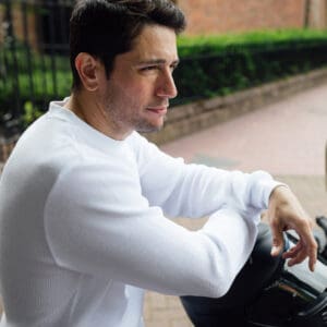 Merlin – Kingsley Long Sleeve Waffle Knit5 White
