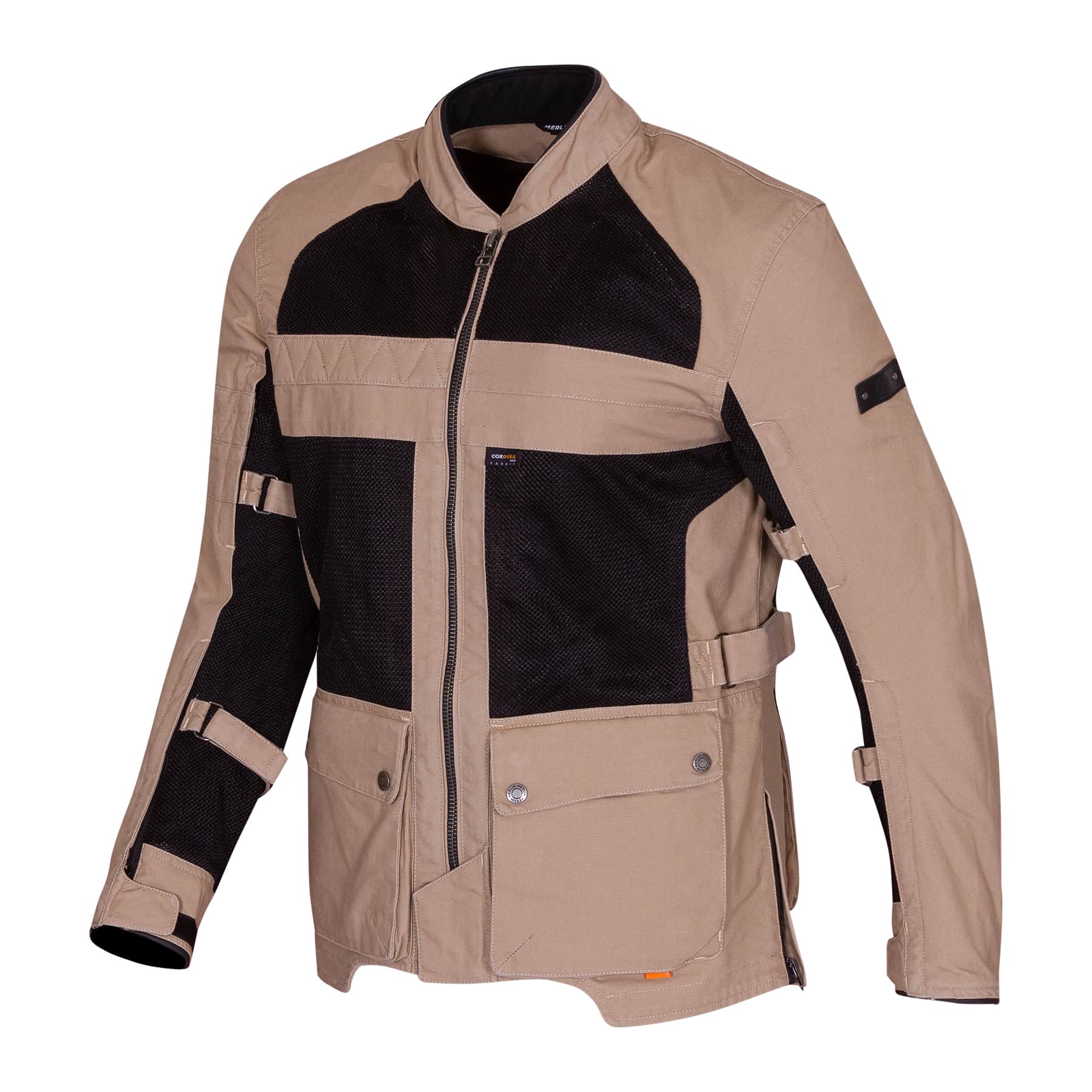 Merlin Mahala Raid D3O Explorer motorcycle jacket in black/sand