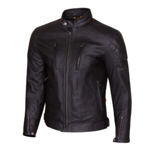 Wishaw Leather Jacket Black Side