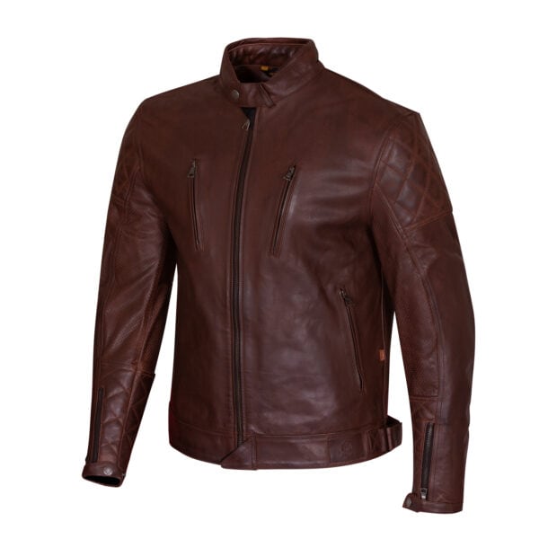 Merlin Wishaw Leather Motorcycle jacket in brown