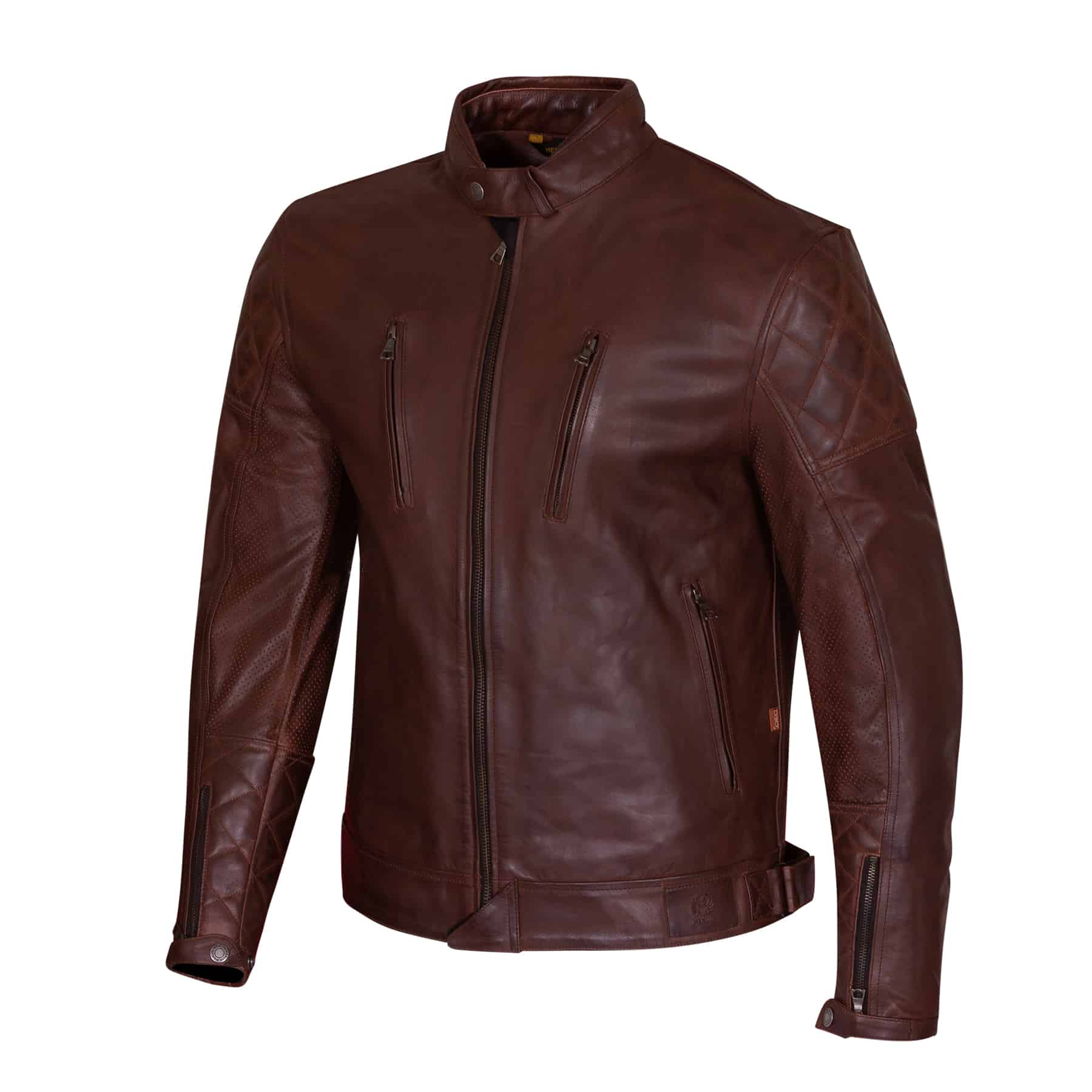 Merlin Wishaw Leather Motorcycle jacket in brown
