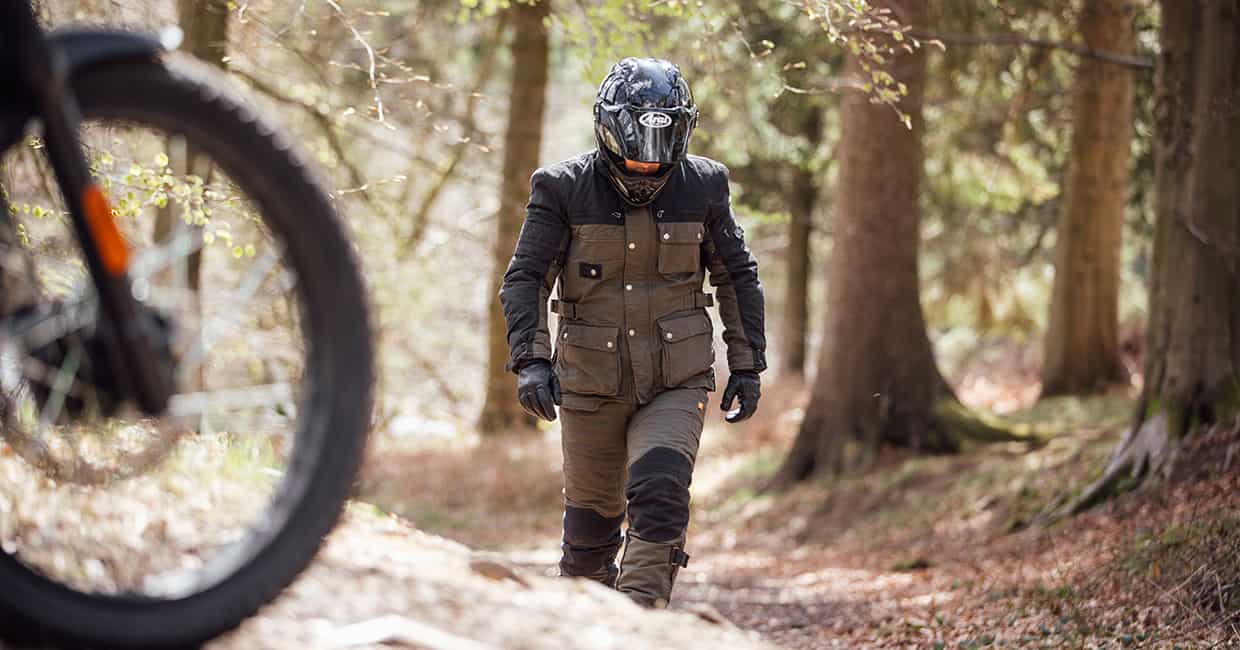 Merlin Mahala Cordura Explorer Motorcycle jacket in Black/Olive