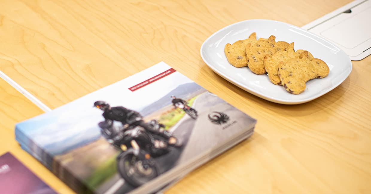 Motorcycle shaped shortbreads