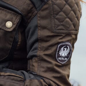 Shenstone Ladies Jacket Olive Logo Detail