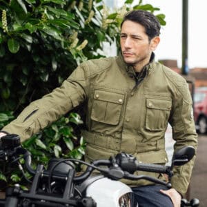 Merlin Burslem Eco Laminate Jacket Lifestyle Green1