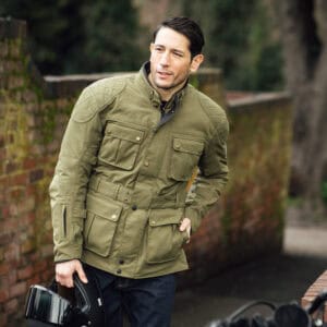 Merlin Burslem Eco Laminate Jacket Lifestyle Green2