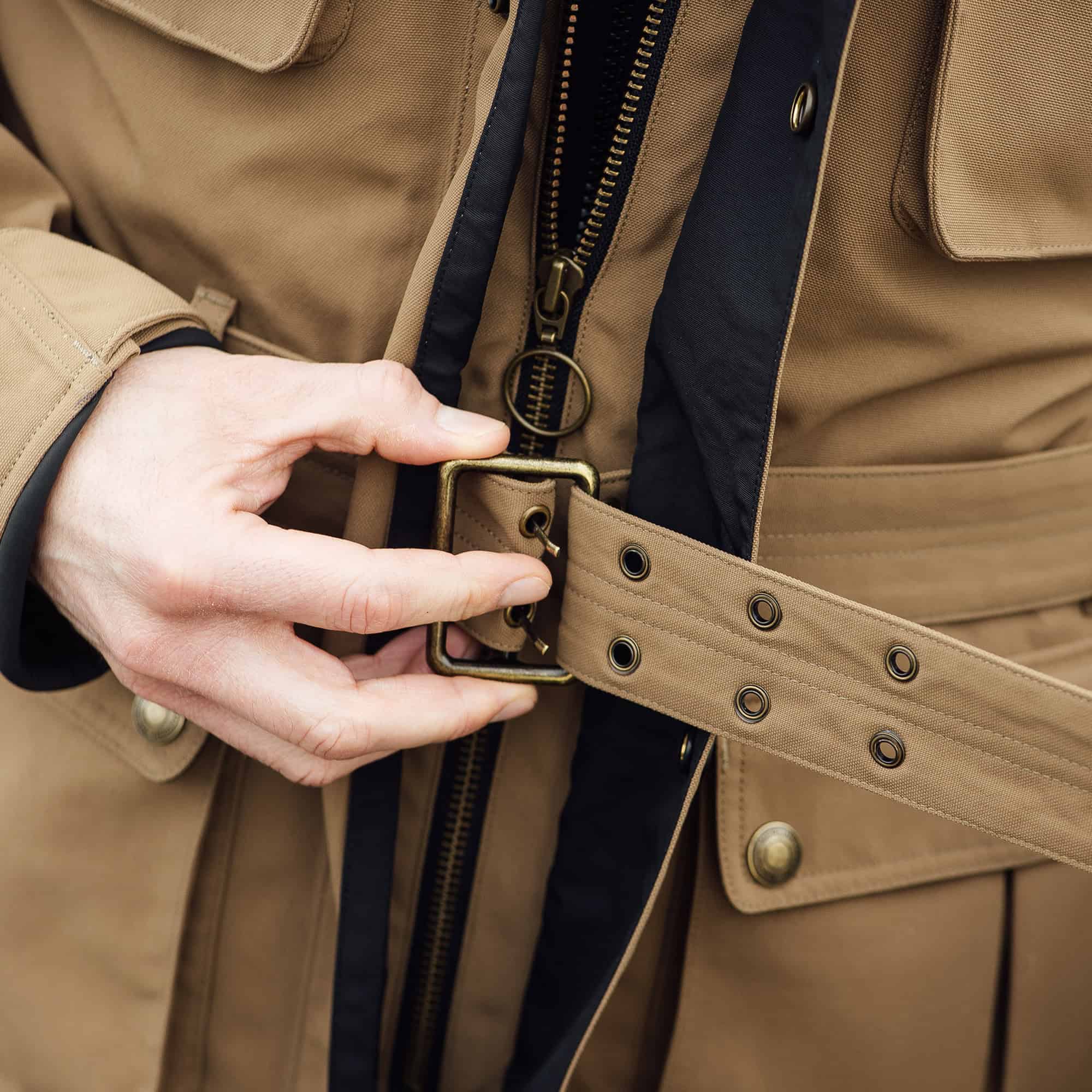 Merlin Burslem Eco Laminate Jacket Lifestyle Sand 6