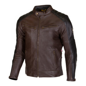 Merlin Chase II Perforated Leather Jacket Black Brown Main Side