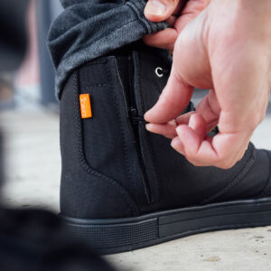 Merlin Knots Canvas Black Boot Inner Zip