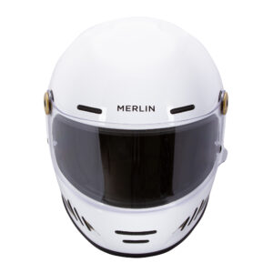 Merlin Revival Flash White Helmet Front Merlin Revival Flash White Helmet Front