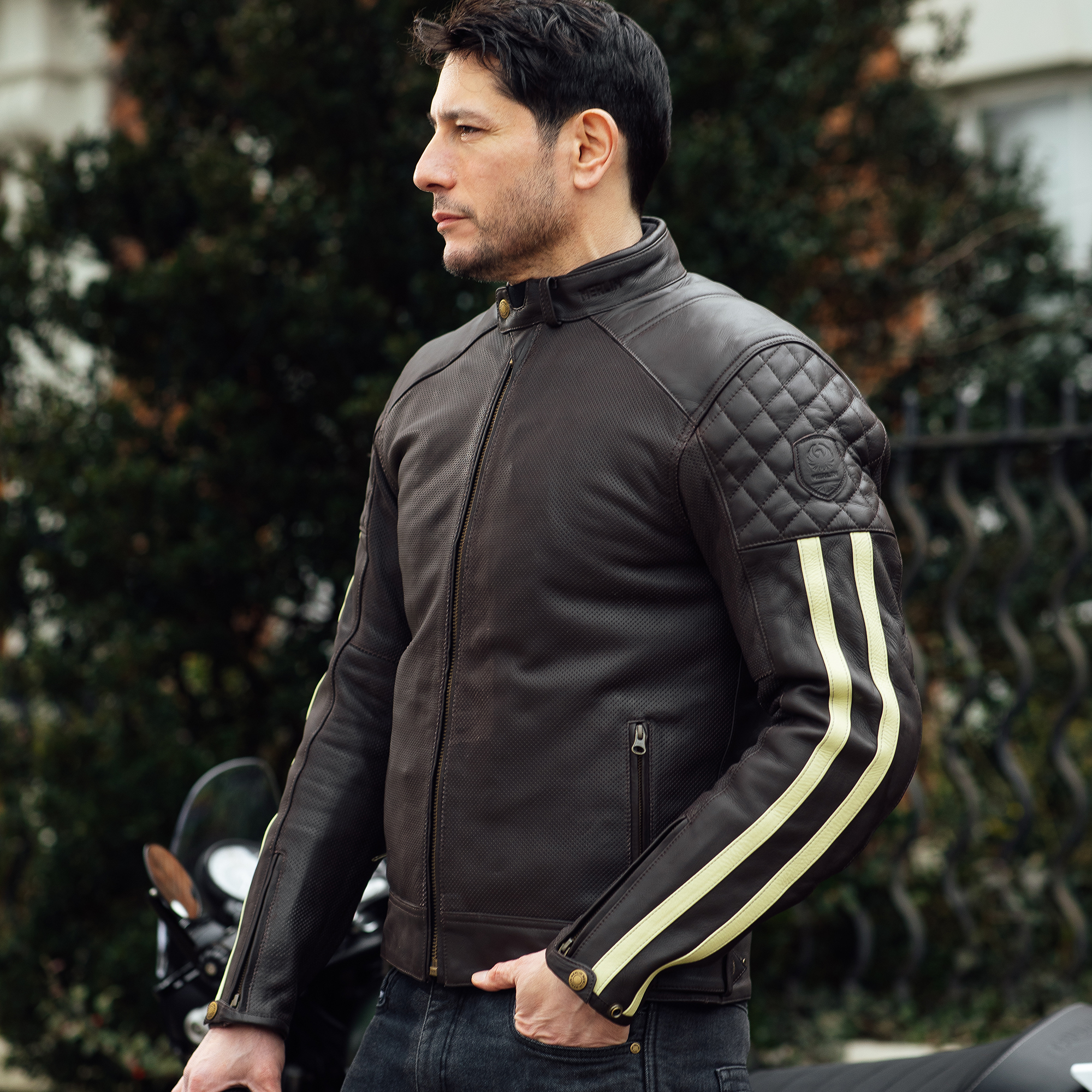 Icon Leather Jacket Merlin Brown Lifestyle2