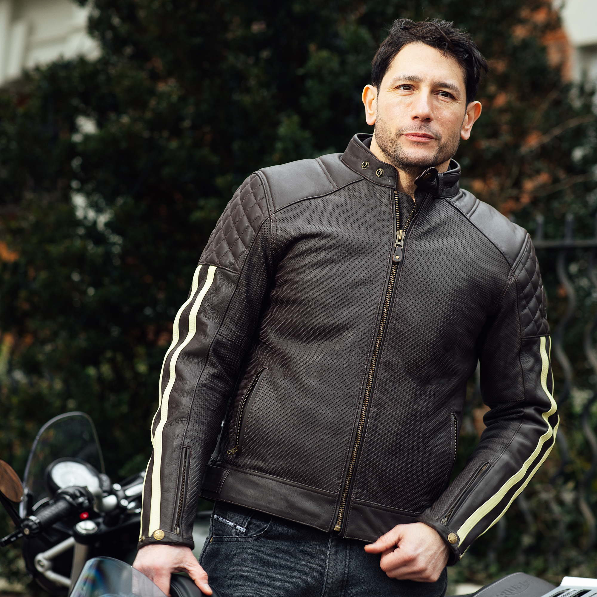 Icon Leather Jacket Merlin Brown Lifestyle3
