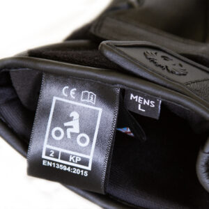 Merlin Calton CE2 D3O Glove Label Detail Merlin Calton CE2 D3O Glove Label Detail