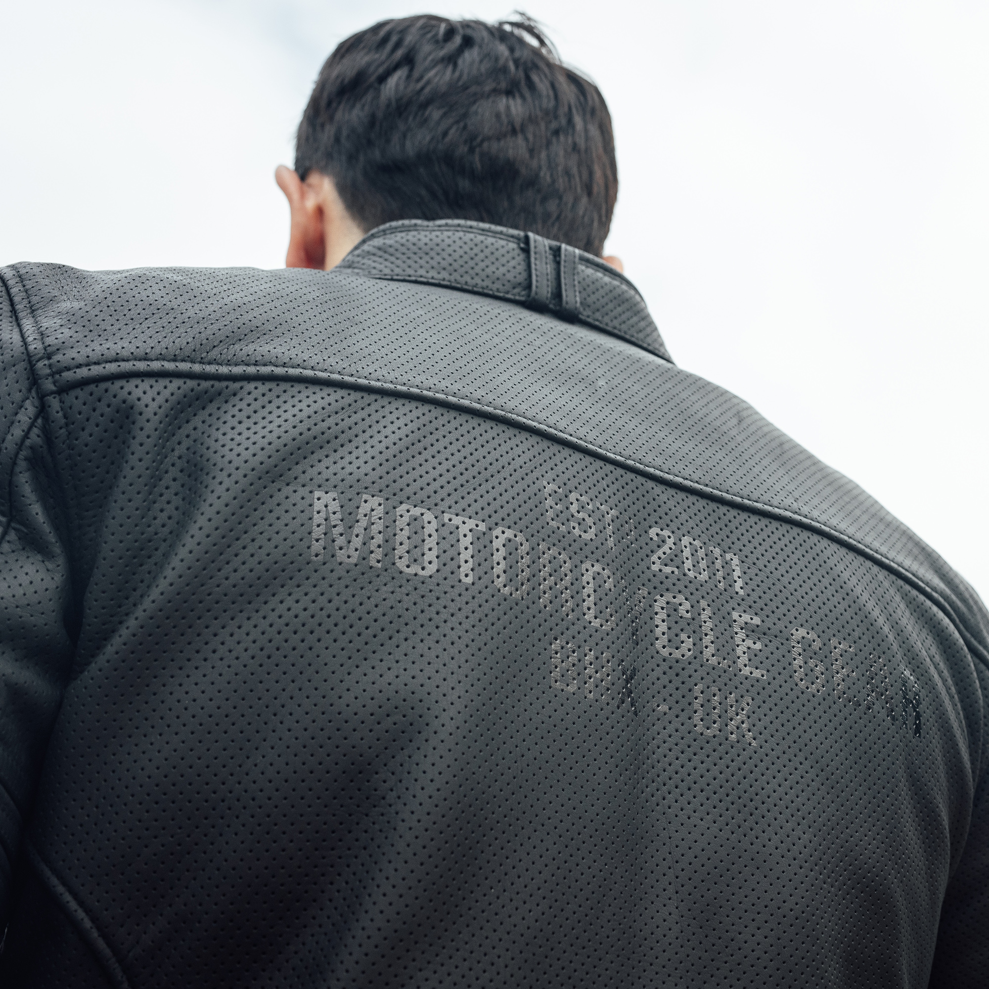 Revival D3O Leather Jacket Merlin Black Back Lifestyle Revival D3O Leather Jacket Merlin Black Back Lifestyle