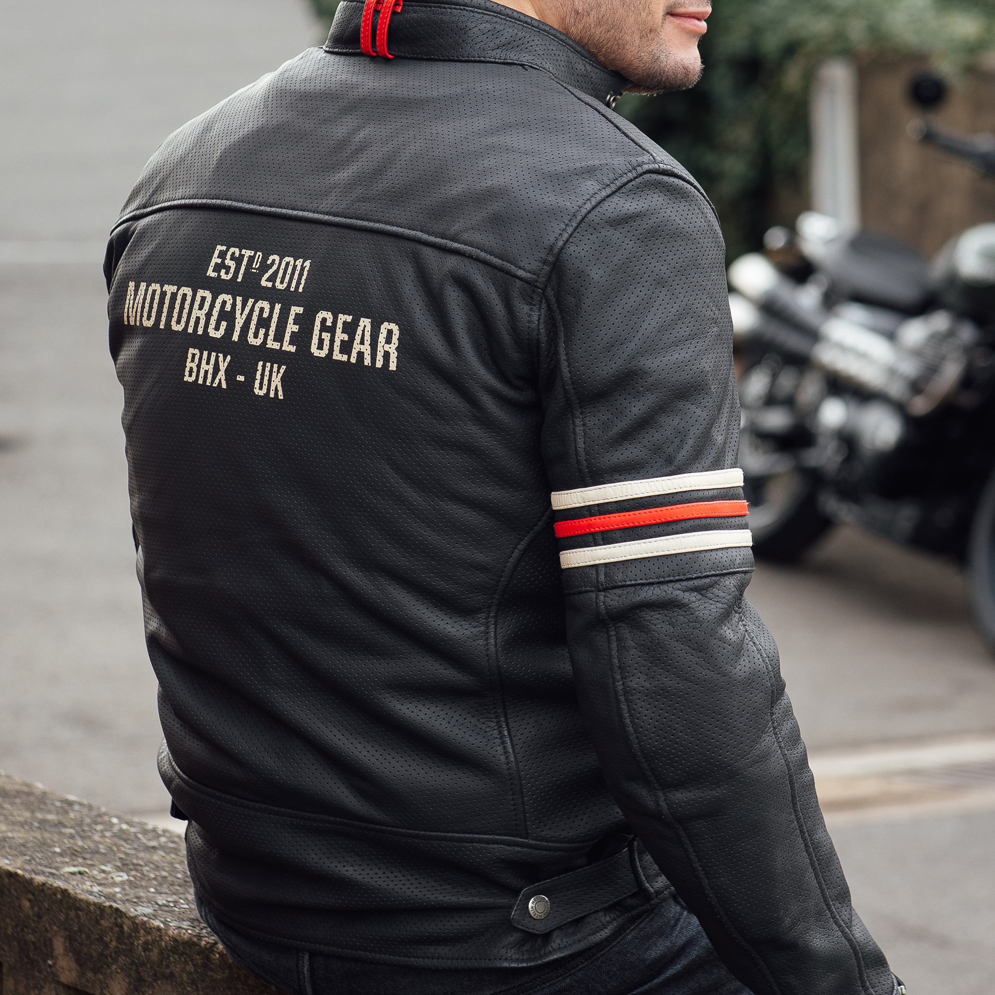 Revival D3O Leather Jacket Merlin BlackVintage Back Lifestyle Revival D3O Leather Jacket Merlin BlackVintage Back Lifestyle