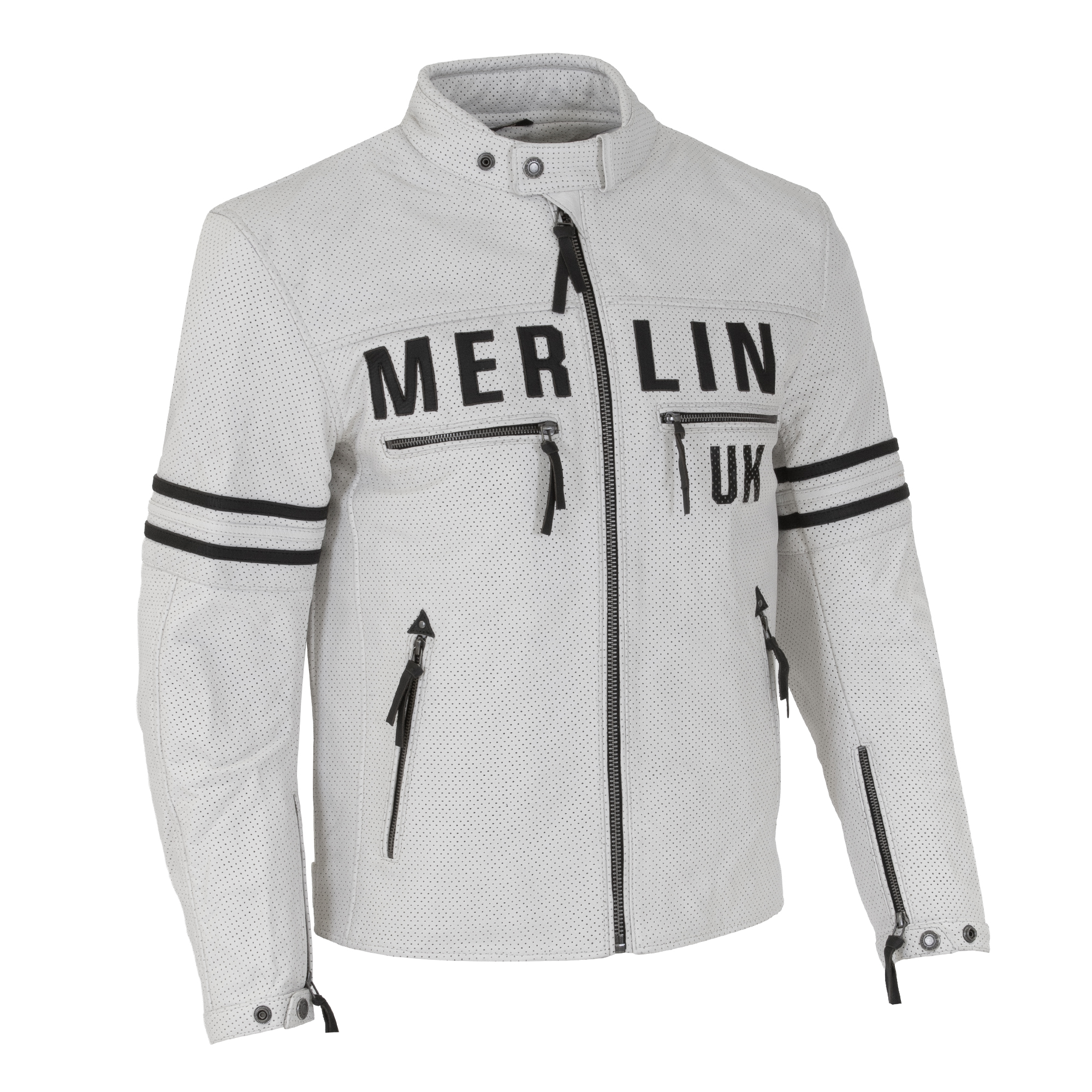 Revival D3O Leather Jacket Merlin White Side 2 Revival D3O Leather Jacket Merlin White Side 2