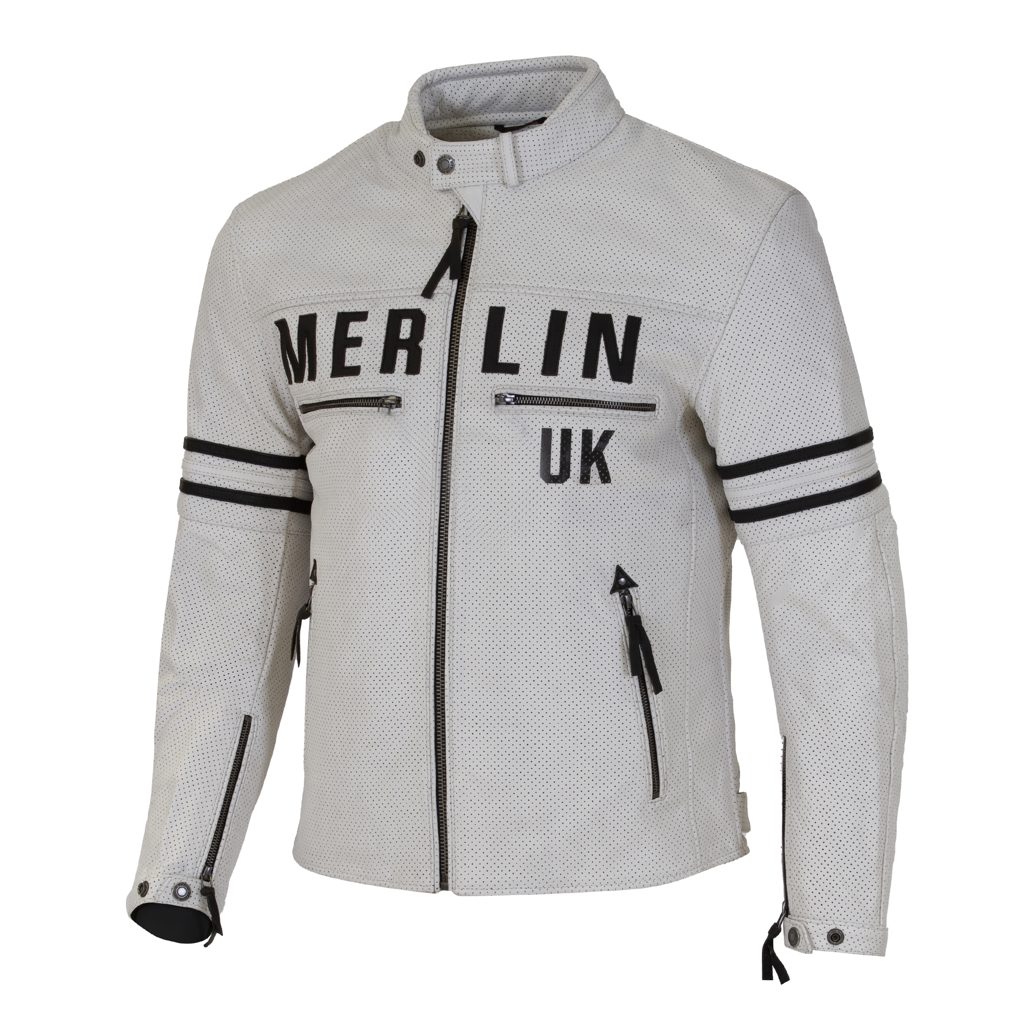 Revival D3O Leather Jacket Merlin White Revival D3O Leather Jacket Merlin White